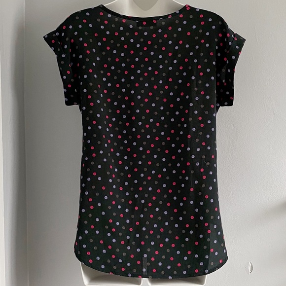 🏝️ Stitchfix • Papermoon Polka Dot Blouse in Green • S - Picture 3 of 4